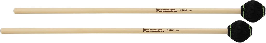 CS41R Innovative Percussion Medium Hard Vibrapon/Marimba Mallet - Black Cord - Rattan