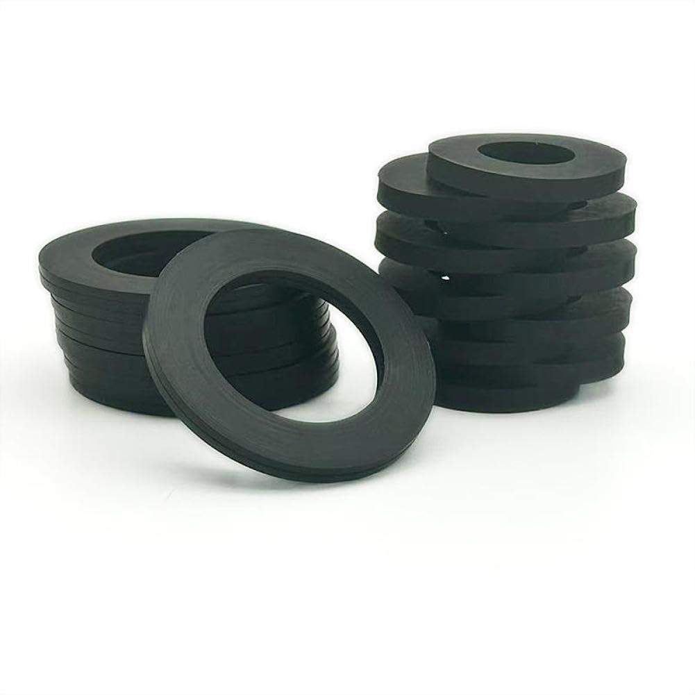 500 Pcs Black Nylon Plastic Gasket Circular Insulation Flat Pad Plastic Screw Hard Washer Wear-Resistant and Temperature