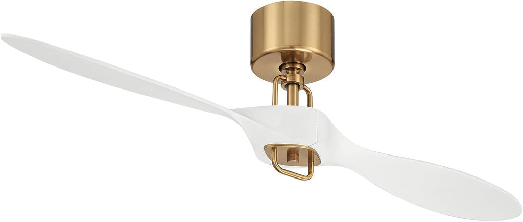 Casa Vieja 56' Longbow Brass and White Indoor/Outdoor Ceiling Fan