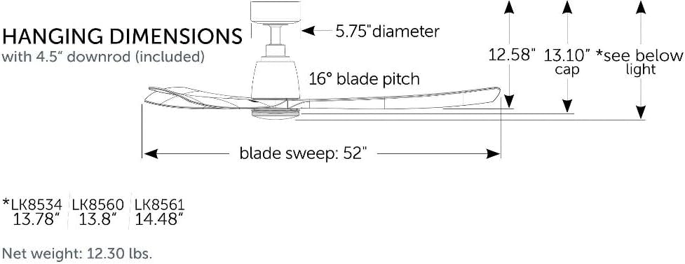 Fanimation Kute 52 inch Indoor/Outdoor Ceiling Fan - Antique Graphite with Light Oak blades