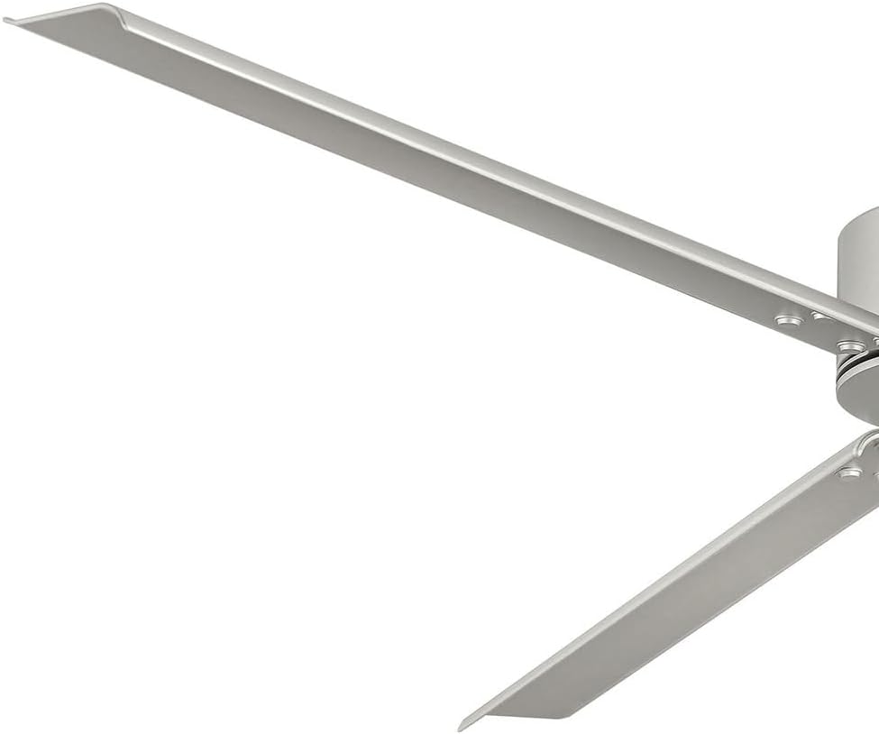 Hinkley Indy 72' Indoor/Outdoor Ceiling Fan, Modern Industrial Propeller Style, 4-Speed Wall Control Unit, Brushed Nickel