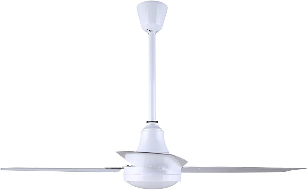 60' White Weatherproof Industrial Ceiling Fan – High-Performance DC Motor – Wall Control – Ideal for Outdoor Patios, Warehouses & Gyms