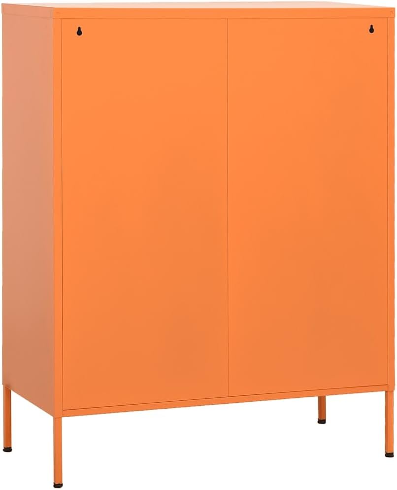 Metal Side Accent Storage Cabinet with Adjustable Shelves, Steel Storage Cabinet for Entryway and Hallway, 31.5'x13.8'x40',-249