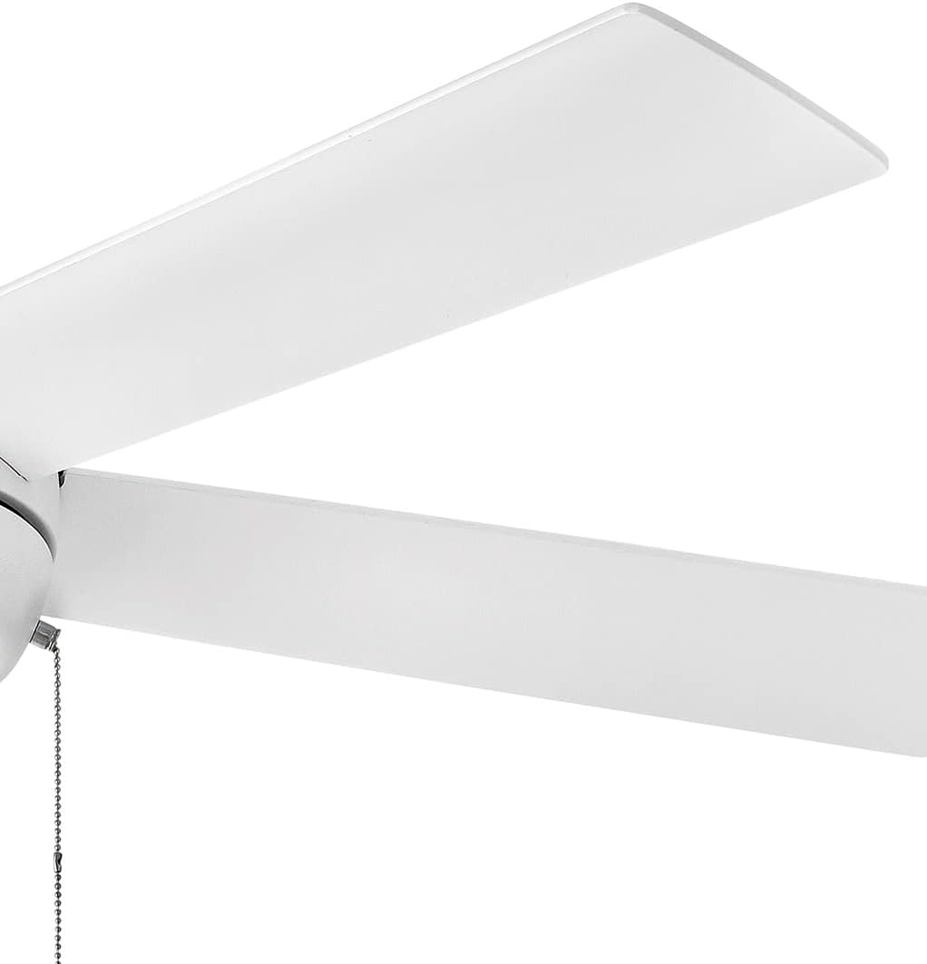 Hinkley Croft 52' Indoor Ceiling Fan with Light, Pull Chain Operation, Reversible Wooden Fan Blades, Integrated LED, Chalk White