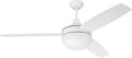 Craftmade 52' Phaze II White Finish Indoor 3-Blade Ceiling Fan & LED Light Kit with 4-Speed Wall Control Included