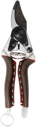 FELCO 6 ELITE Pruning Shears – 7.7' Swiss-Made Garden Clippers with Leather-Wrapped Handle for Medium Right Hands | Hand Pruners for Gardening | Garden Tool Cutter with Bypass Blade, Aluminum Body
