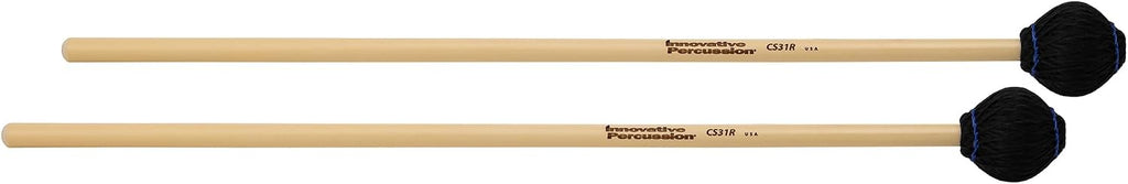 CS31R Innovative Percussion Medium Vibrafon/Marimba Mallet - Black Cord - Rattan