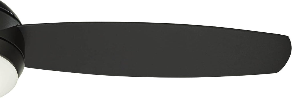 Casa Vieja 52' Casa Elite Modern Industrial Indoor Hugger Ceiling Fan with LED Light Remote Control Black Opal Glass Low Profile for House Bedroom Living Room Home Kitchen Dining Office
