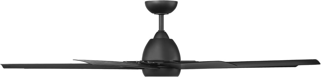 WAC Lighting F-064-MB Mocha XL 66' Outdoor Ceiling Fan & Remote, Matte Black