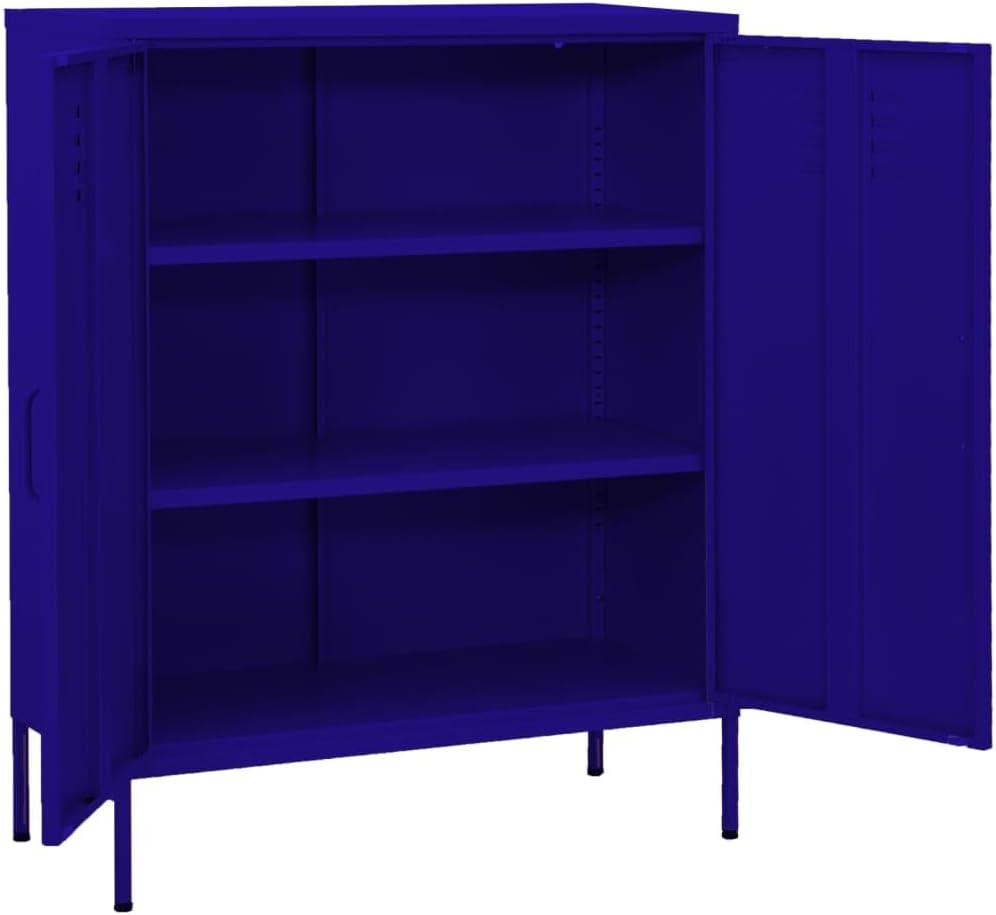 Metal Side Accent Storage Cabinet with Adjustable Shelves, Steel Storage Cabinet for Entryway and Hallway, 31.5'x13.8'x40',-247
