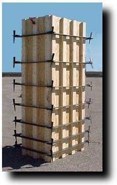 Ellis Manufacturing Co. Single Bar Column Forming Clamp, Adjustable Steel Bar with Wedge Lock for Concrete Column Forms, Fits 5/8' or 3/4' Ply, 2x4 or 2x6 Studs, Range: 57' to 72'
