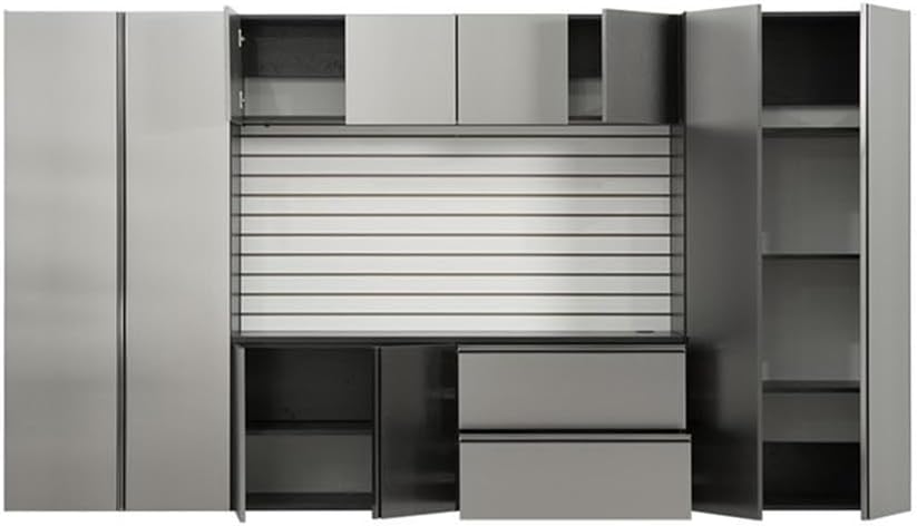 Nova Series 7-Piece Engineered Wood Garage Cabinet Set in Gray