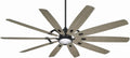 Minka Aire F865L-CL/SG Barn H2O 84' Outdoor Ceiling Fan with LED Lights and Remote Control, Coal