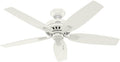Hunter Fan 52 inch Fresh White Large Room Ceiling Fan with 5 Reversible Fresh White Fan Blades (Renewed)