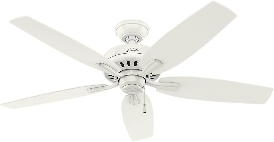Hunter Fan 52 inch Fresh White Large Room Ceiling Fan with 5 Reversible Fresh White Fan Blades (Renewed)
