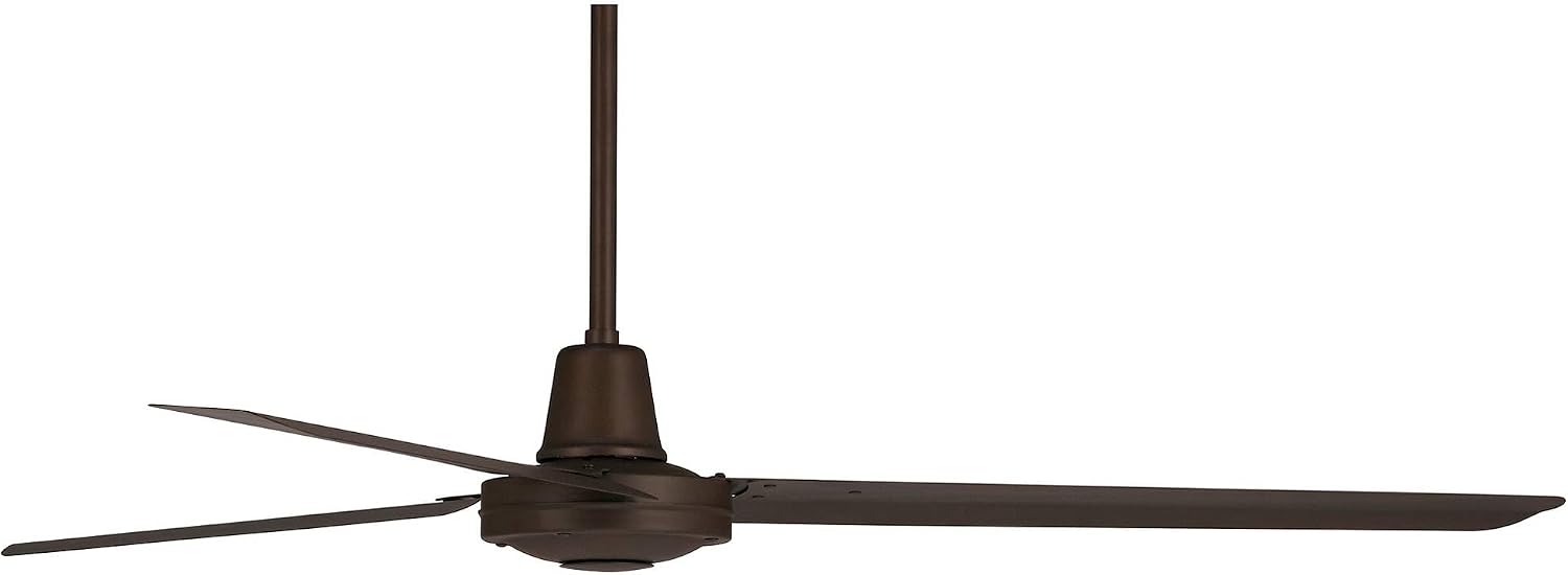 Casa Vieja 60' Turbina DC Modern Industrial Rustic Farmhouse 3 Blade Indoor Outdoor Ceiling Fan with Remote Control Oil Rubbed Bronze Damp Rated Patio Exterior Home Porch Gazebo Garage - 36' Downrod