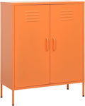 Metal Side Accent Storage Cabinet with Adjustable Shelves, Steel Storage Cabinet for Entryway and Hallway, 31.5'x13.8'x40',-249