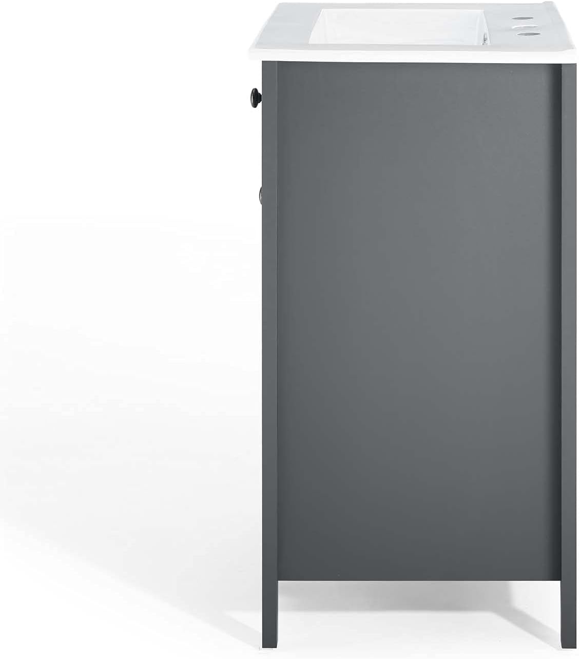 Sink Vanity Cabinet, Wood, Grey Gray White, Modern Contemporary, Hotel Bedroom Bathroom Master Suite
