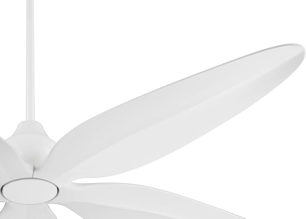 Casa Vieja 60' Lotus Bay Modern Indoor Outdoor Ceiling Fan 5 Blade LED Light Remote Control Matte White Finish Blades Bedroom Patio Living Room Kitchen Porch Damp Rated Decorative DC Motor Garage
