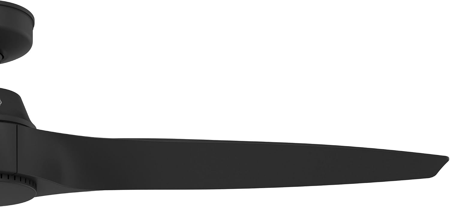 Hunter Fan 60 inch Ceiling Fan with No Light, Outdoor or Indoor Black Ceiling Fan for Porch, Living Room, Office, Kitchen, Garage, 3 Blades (Renewed)