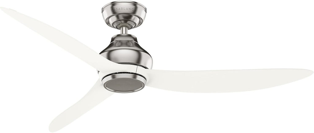 Casablanca - Eyla Indoor/Outdoor Ceiling Fan, 52-inch, 6-speed DC Motor, Energy Star, for porches, patios, sunrooms, bathrooms (Brushed Nickel)