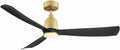 Fanimation Kute 52 inch Indoor/Outdoor Ceiling Fan - Brushed Satin Brass with Black blades