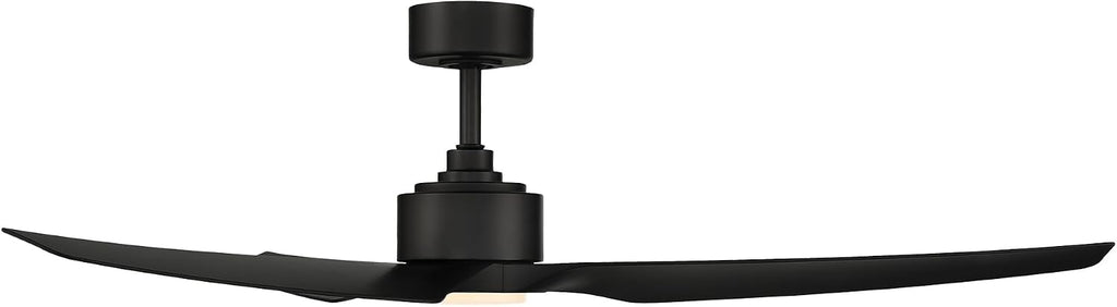 WAC F-056L-MB Stella 60' Outdoor Ceiling Fan with Lights and Remote Control, Matte Black