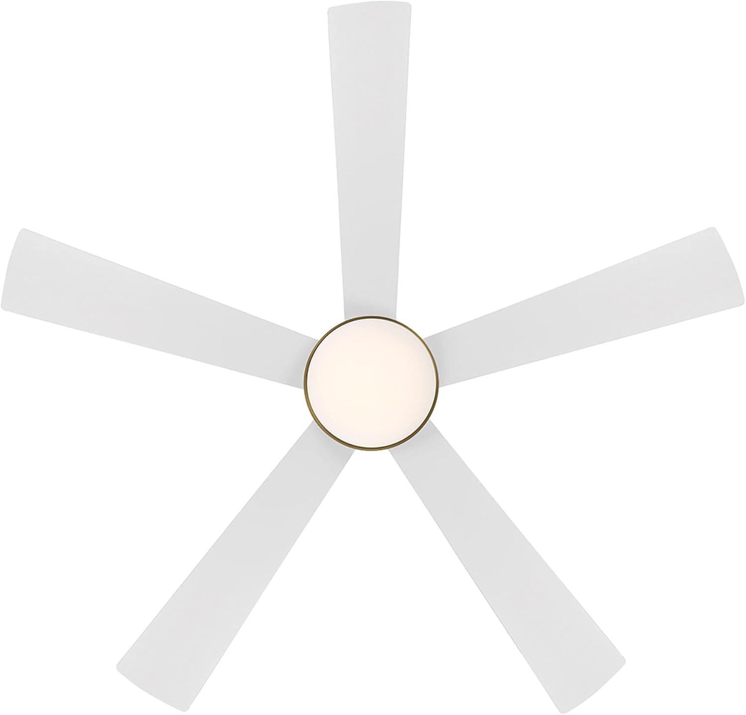 WAC Lighting Eclipse 5-Blade Aluminum Smart Ceiling Fan in Brass/Matte White