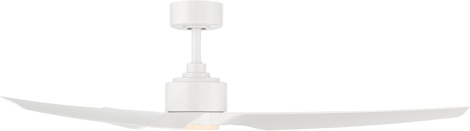 WAC F-056L-MW Stella 60' Outdoor Ceiling Fan with Lights and Remote Control, Matte White
