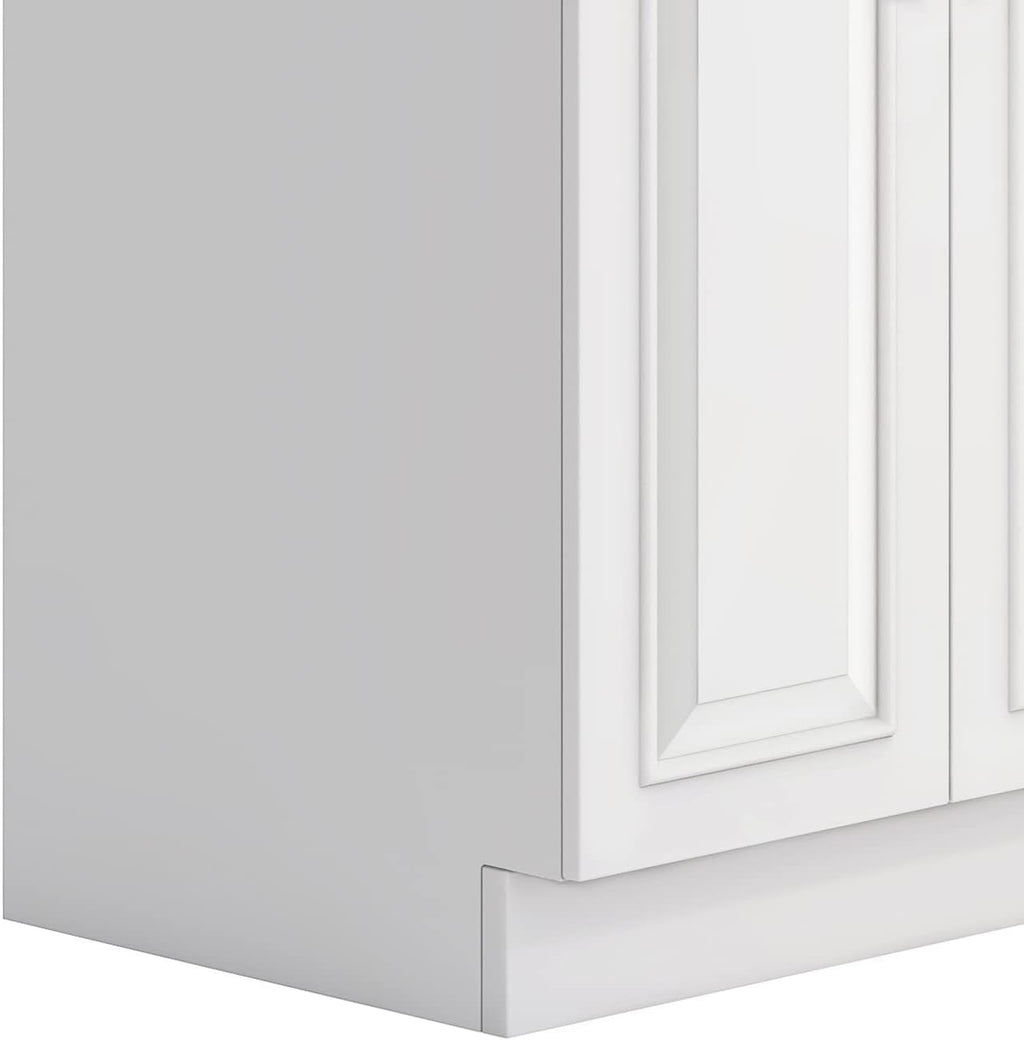 SIMPLIHOME Darwin All-in-One 24 inch Wide Utility Sink and Laundry Cabinet in Pure White Finish, Transitional Stainless Steel Sink Cabinet for Laundry Rooms with High-Arch Chrome Faucet and Storage