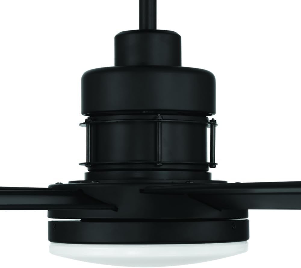 Craftmade MND80FB6 Mondo 80 Inch Smart by Bond Compatible Ceiling Fan | Integrated 20W LED Light Kit | 1136 Lumens | 6 Aluminum Blades | 6-Speed Reversible DC Motor | Damp Rated | Flat Black Finish