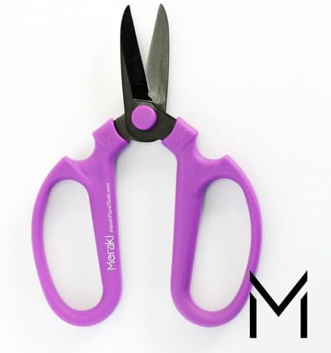 Flower Scissors Set of 3 Carbon Steel Blades, 3 Sizes In Polychromatic Colors