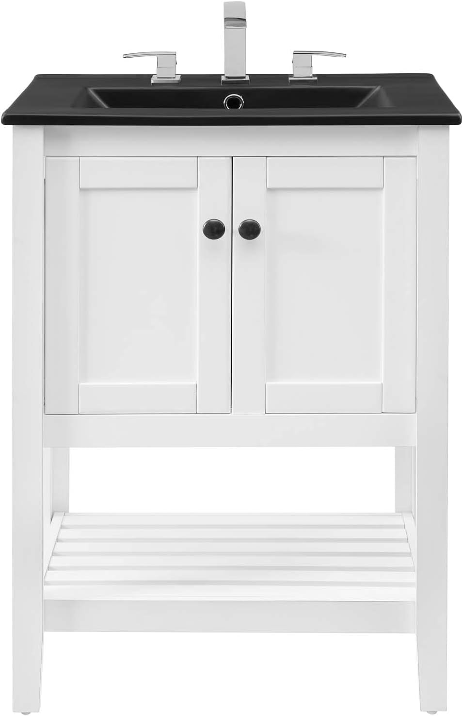 Sink Vanity Cabinet, Wood, White Black, Modern Contemporary, Hotel Bedroom Bathroom Master Suite