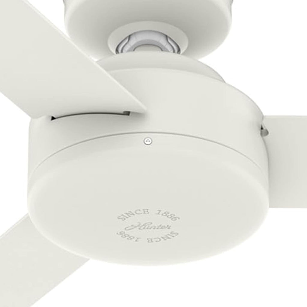 Hunter Fan 52 inch Contemporary Matte White Finish Indoor Ceiling Fan with 3 Blades (Renewed)