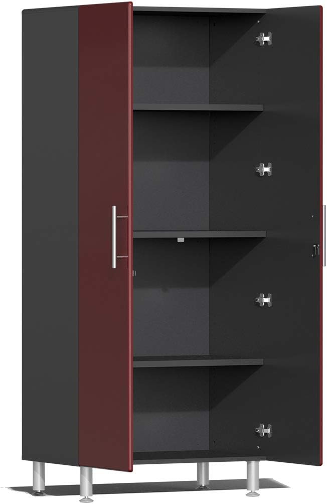 Ulti-MATE UG22620R 2-Piece Tall Garage Cabinet Kit in Ruby Red Metallic