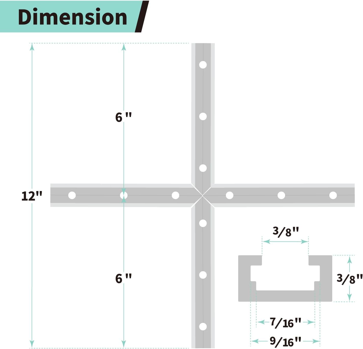 DuBois T Track Table Kit for 2' x 4' T Track Table Top & 2PK T-Track Hold Down Clamp, Inlcudes 6'x32 PCS Universal T Track & 4PK Hold Down Clamps for Woodworking, CNC Machine, Work Bench, Router Table