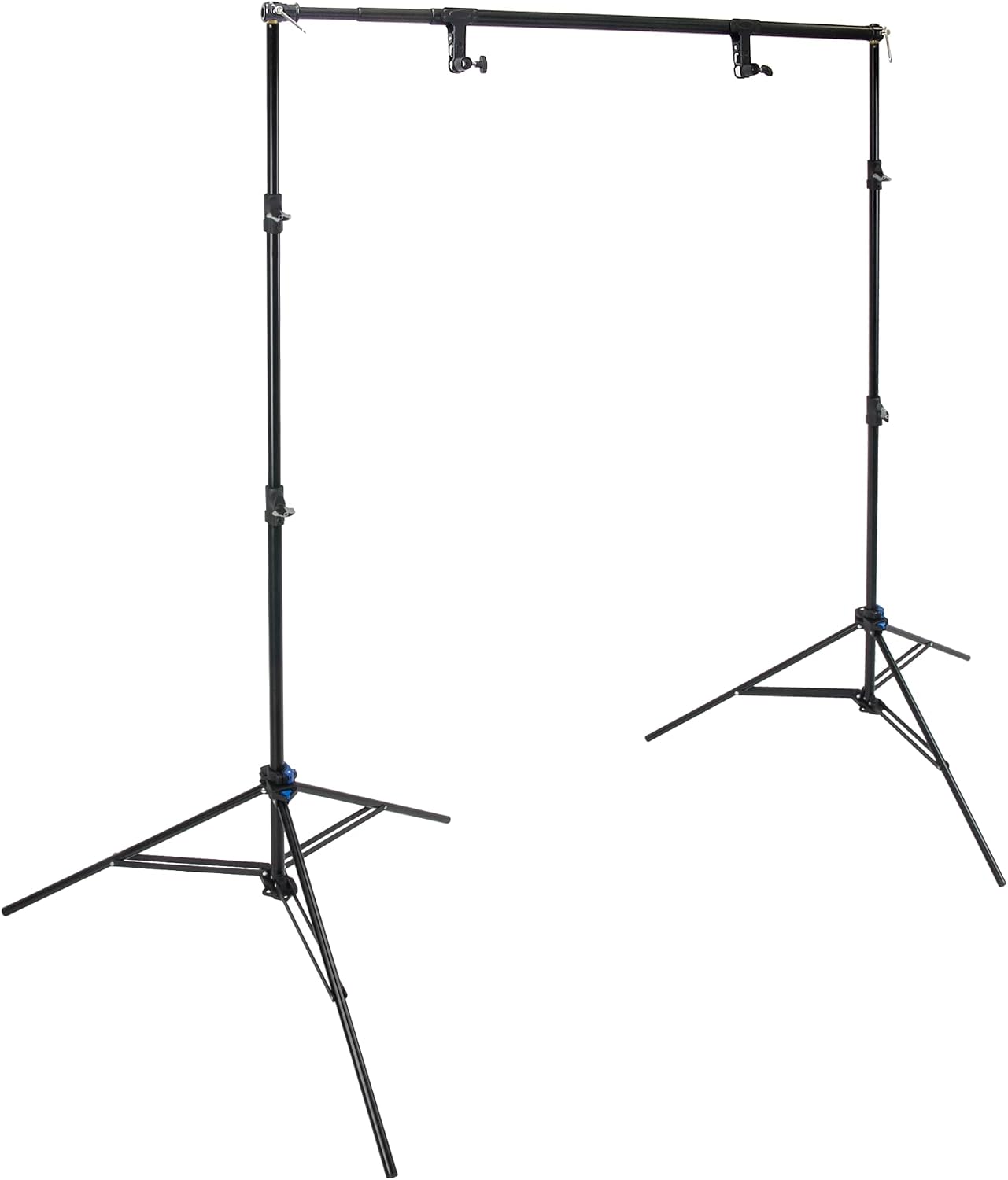 Kupo Background Paper Stand Set, Portable Backdrop Support System with Telescoping Crossbar, Dual Air Cushioned Click Stands, Compact Storage Design for Studio and Location Use (KS201111)
