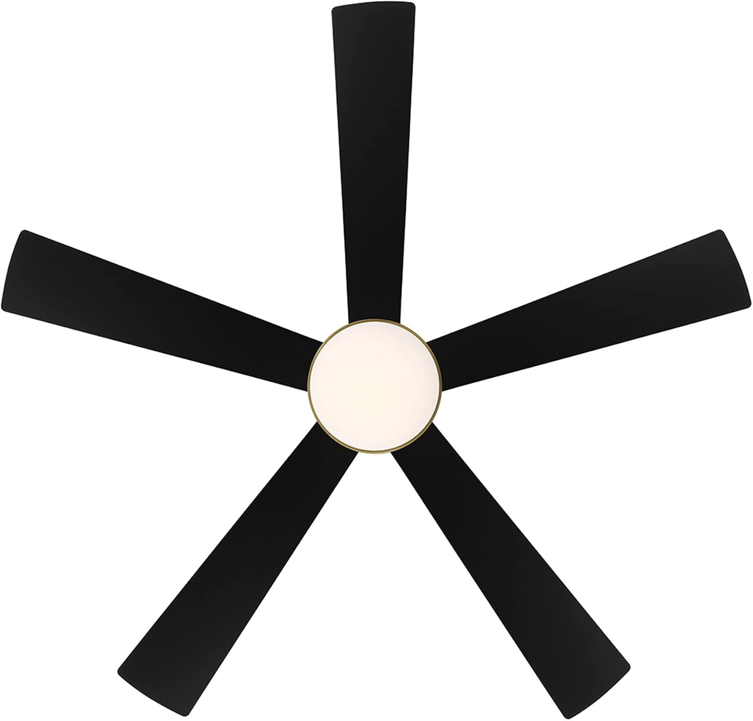WAC Lighting Eclipse 5-Blade Aluminum Smart Ceiling Fan in Brass/Matte Black