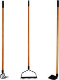 Ashman Various Assorted Garden Rakes (3 Pcs) – 2 Bow Rake, and 1 Garden Hoe – Premium Quality Multipurpose Assorted Shovels with Strong Build.