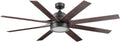 Honeywell Ceiling Fans Xerxes Modern 62 Inch Ceiling Fan with Light, Remote Control Fan, LED Indoor Fan with 8 Blades, Dark Elm and Rough Pine Blade Finish Options, Bronze (50609-01)