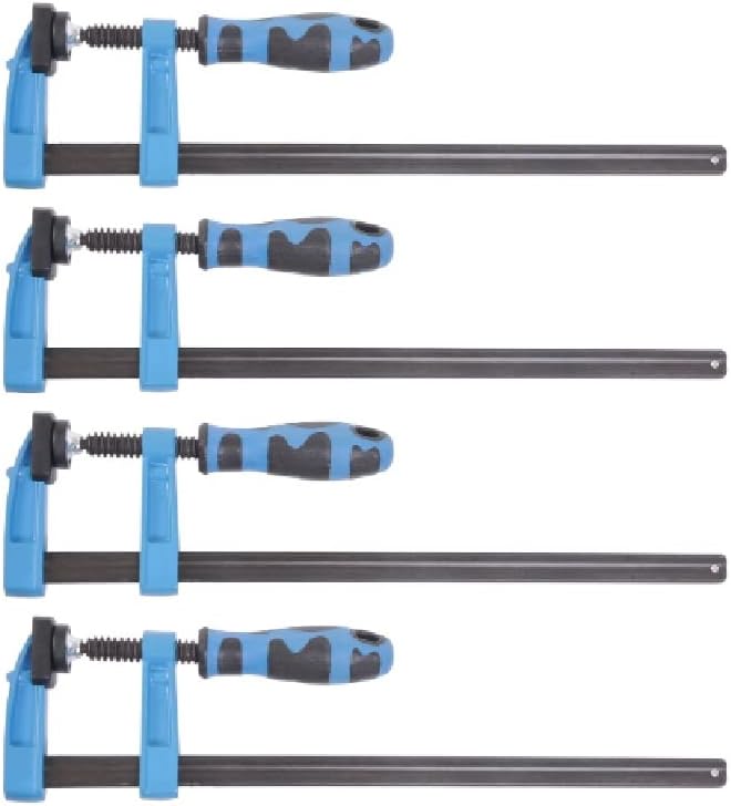 Set of 4pc 12' Steel Bar Clamp Tools Ratchet Quick Release for Wood Clutch Metal