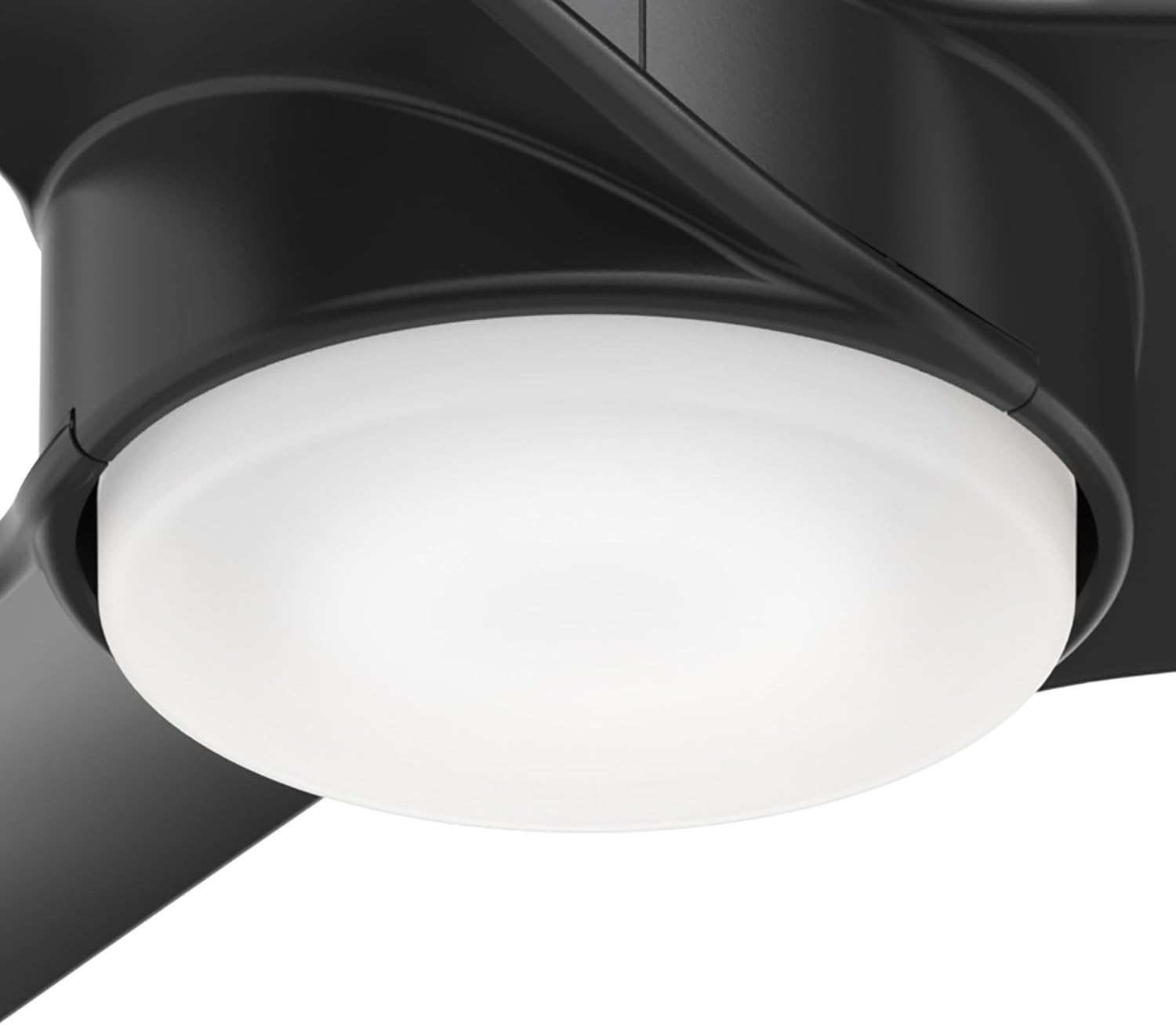 Hunter 54 inch Outdoor or Indoor Ceiling Fan with LED Light - Black Ceiling Fan with Wall Control, For Patio, Garage, or Porch, Quiet, Standard Mount, 3 Blades - Havoc 59471, Matte Black