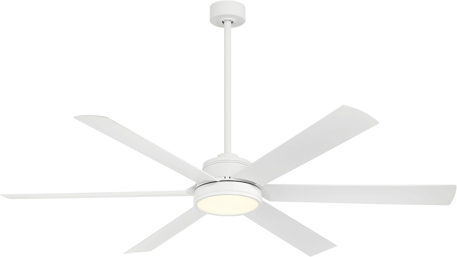 MINKA-AIRE F897L-WHF Cairo 65' 6-Blade LED Smart Indoor/Outdoor Ceiling Fan - Flat White Finish with Matte Lens