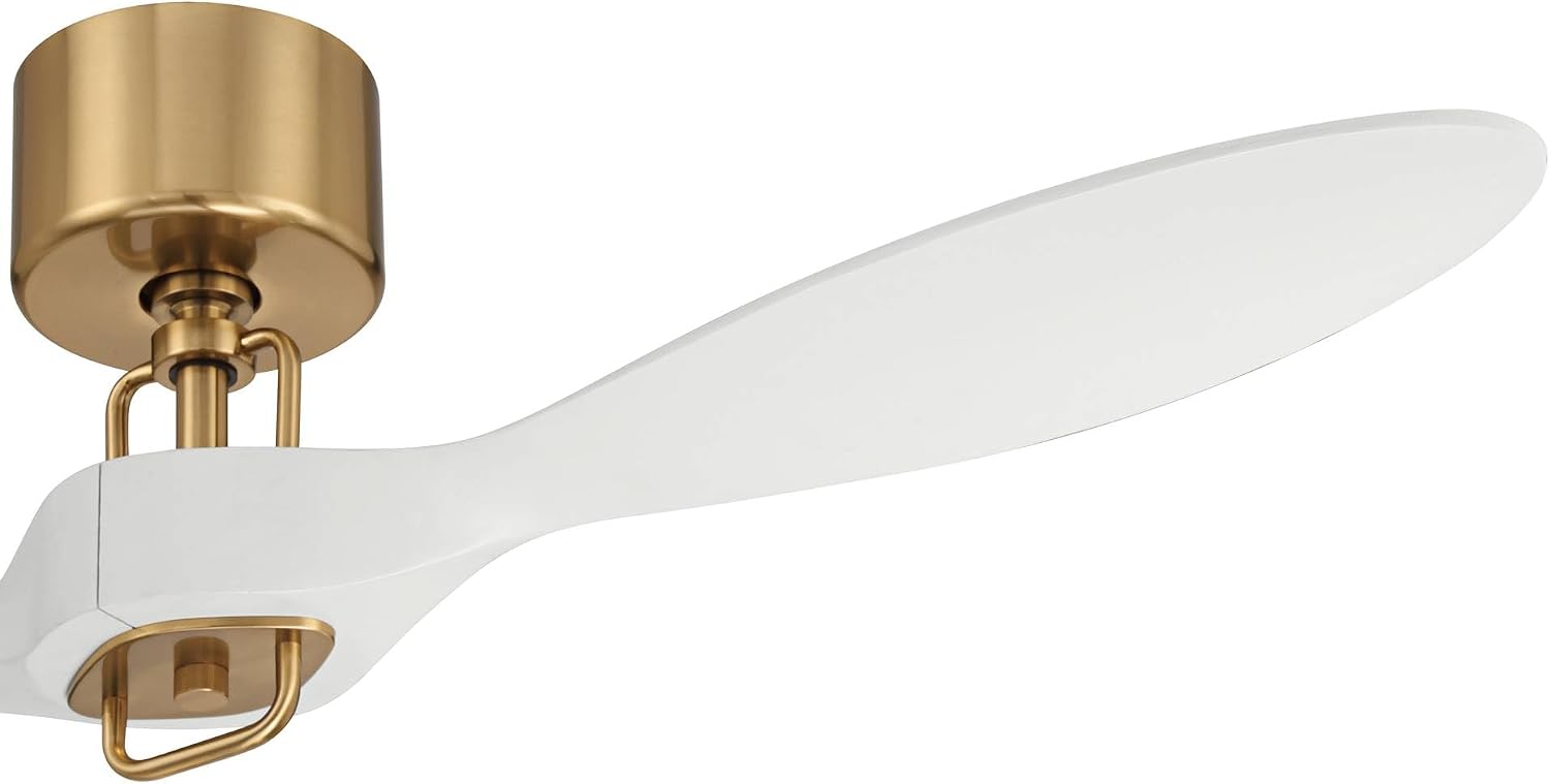 Casa Vieja 56' Longbow Brass and White Indoor/Outdoor Ceiling Fan