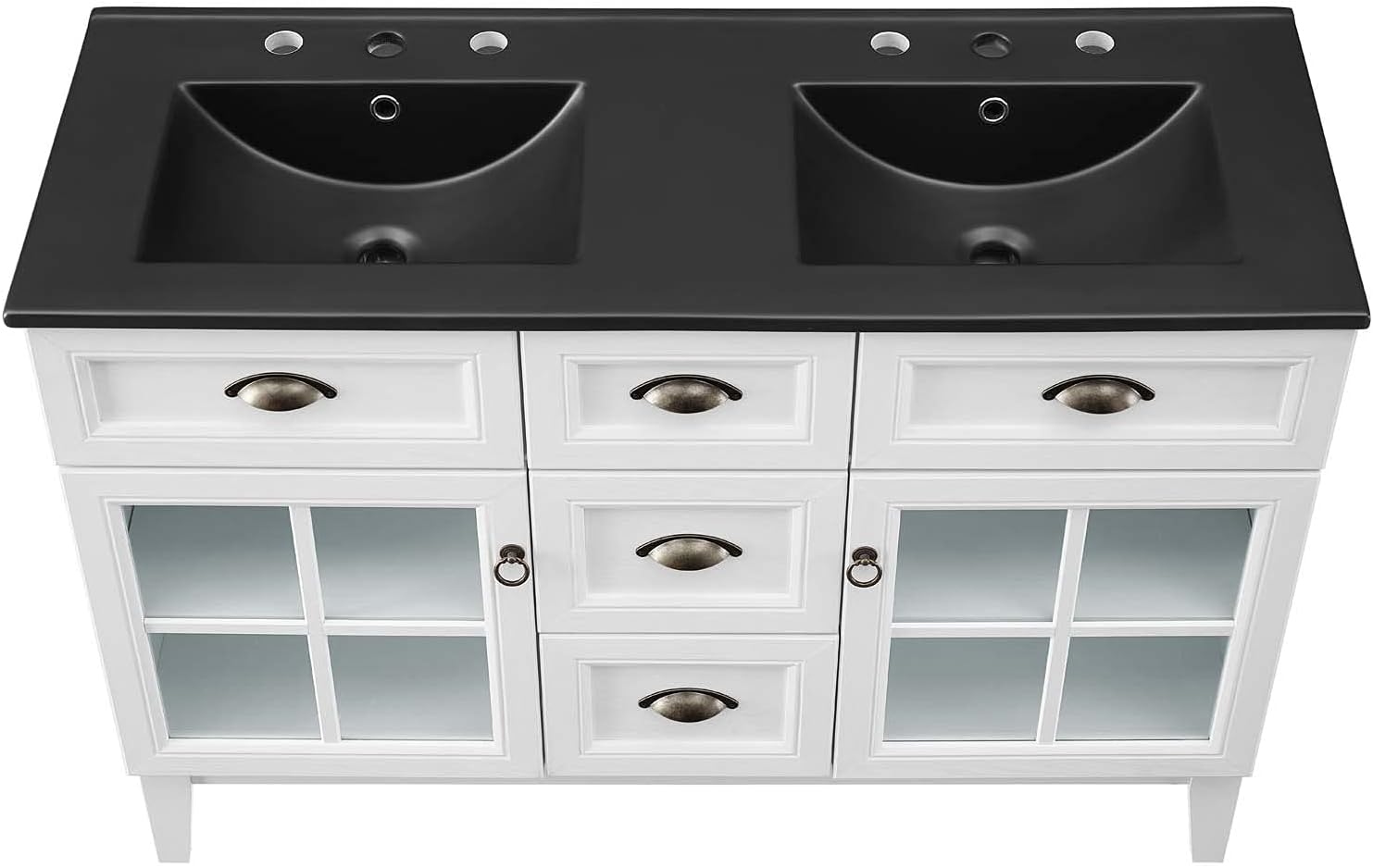 Sink Vanity Cabinet, Wood, White Black, Modern Contemporary, Hotel Bedroom Bathroom Master Suite