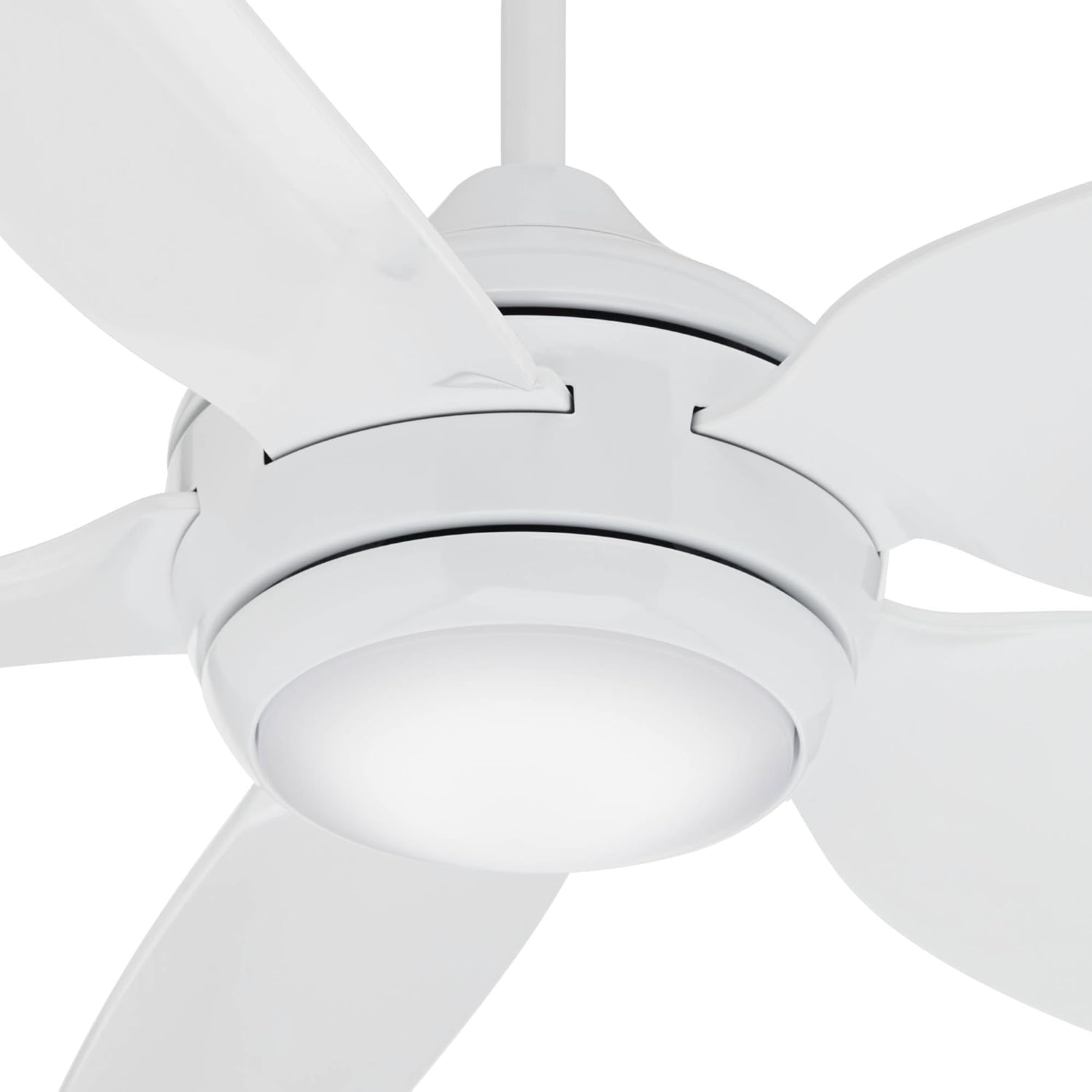 Casa Vieja 52' Del Diego Modern Indoor Outdoor Ceiling Fan 5 Blade LED Light Remote Control White Finish Blades Bedroom Patio Living Room Kitchen Porch Decorative DC Motor Damp Rated Garage Exterior
