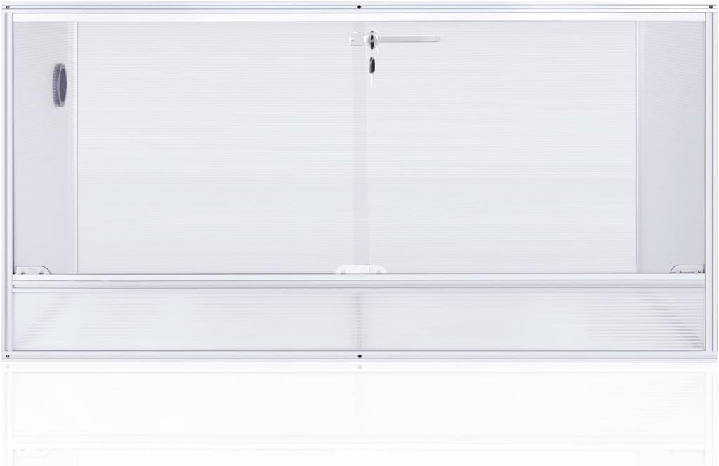 120 Gallon Bearded Dragon Tank, 48 x 24 x 24 Reptile Enclosure with Lockable Sliding Glass Doors and Top Screen Ventilation for Easy Maintenance