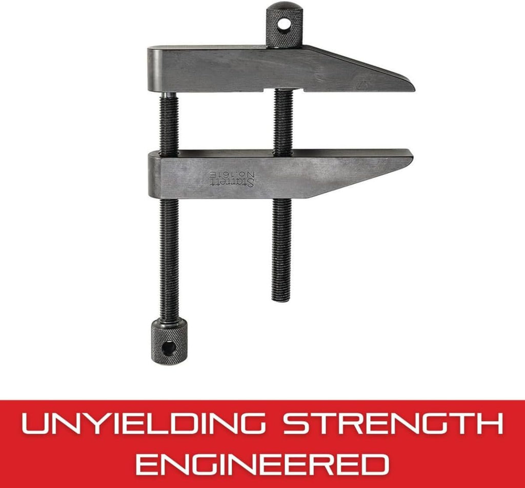 Starrett Toolmakers Parallel Clamp - Ideal for Holding Work in Tapping and Drilling - 3-1/2' Capacity, 2-1/4' Throat Depth, Hardened Steel, Nice Finish - 161E