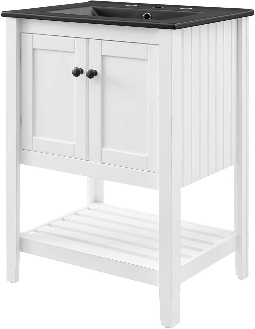 Sink Vanity Cabinet, Wood, White Black, Modern Contemporary, Hotel Bedroom Bathroom Master Suite