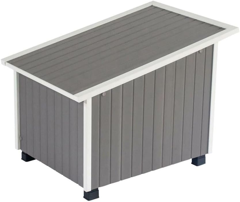 New Age Pet ECOFLEX Outdoor Cat House X-Large Weather Resistant, Raised Floor, Dual Vinyl Flaps, 30% Bigger, 28' W x 20' H